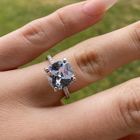 NEW 925 Sterling Silver Simulated Diamond 💍 Ring - Picture 6 of 10